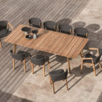 knit-dining-table-large-ethimo-core-furniture-product-1 Ethimo's Knit range XL dining table with dining chairs in use.