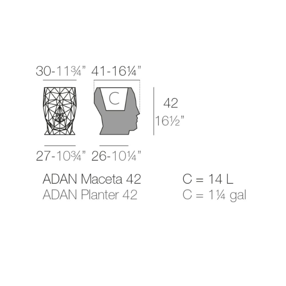 ADAN SMALL PLANTER <br/> By Vondom - Image 3