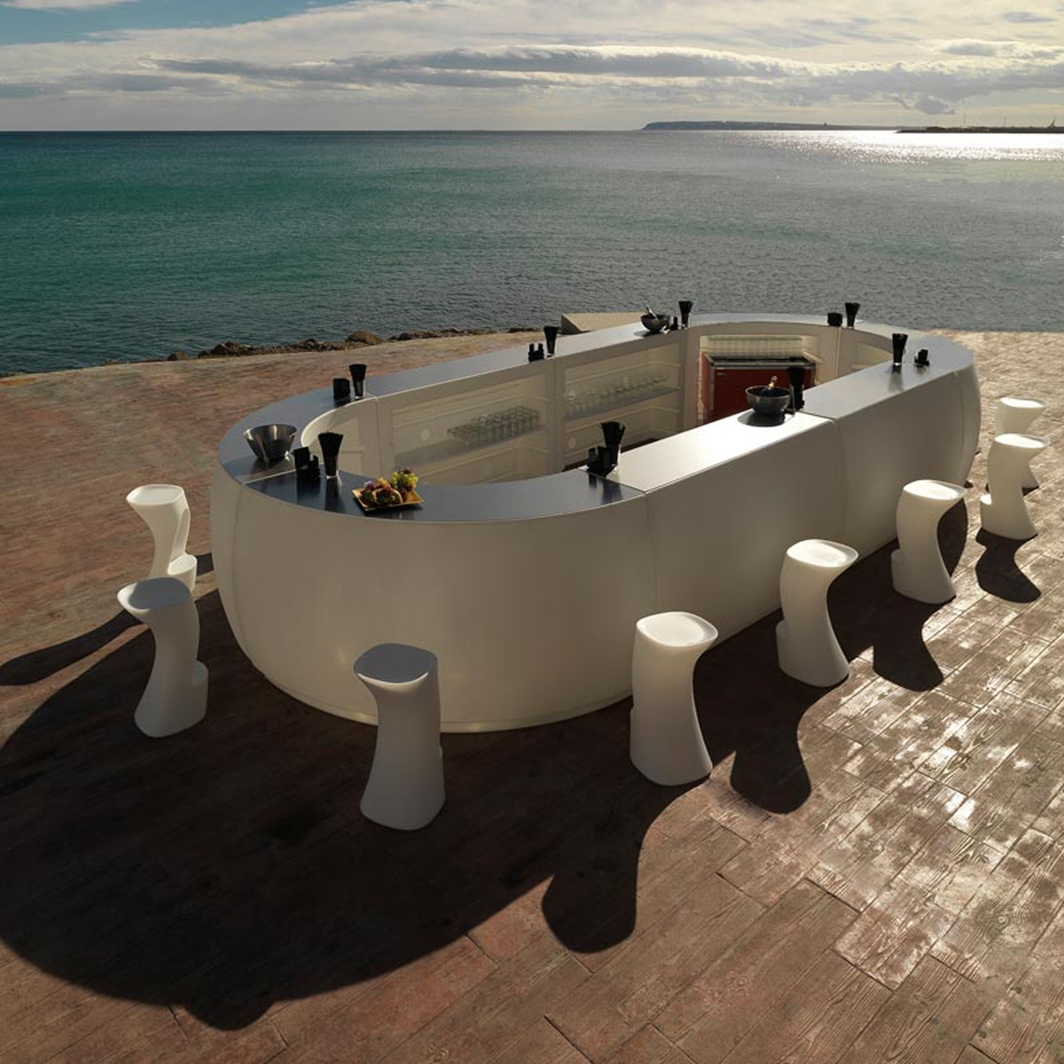 FIESTA STRAIGHT BAR WHITE <br/> By Vondom - Image 2