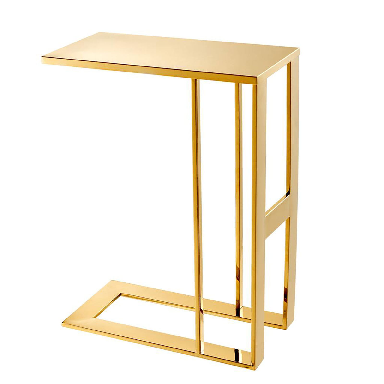 Luxurious Side Table Pierre by Eichholtz in a gold or polished stainless steel finish