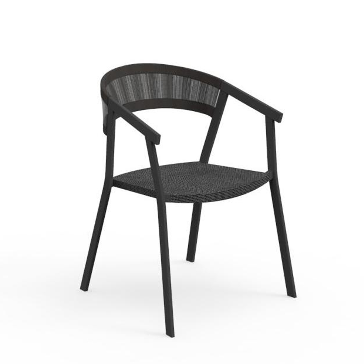 The Key Dining Armchair by Talenti in black.