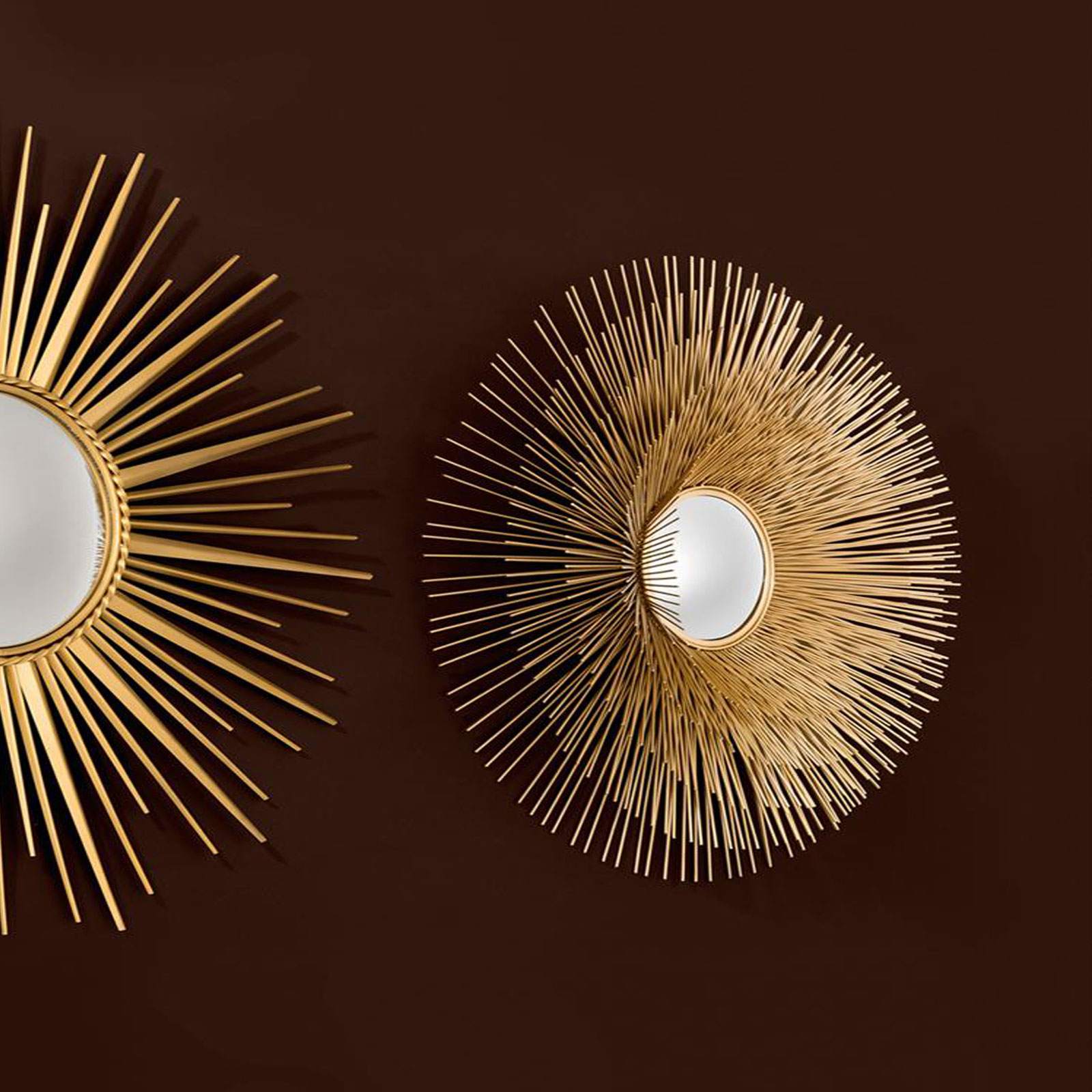 The Solaris Mirror L by Eichholtz on a black background.