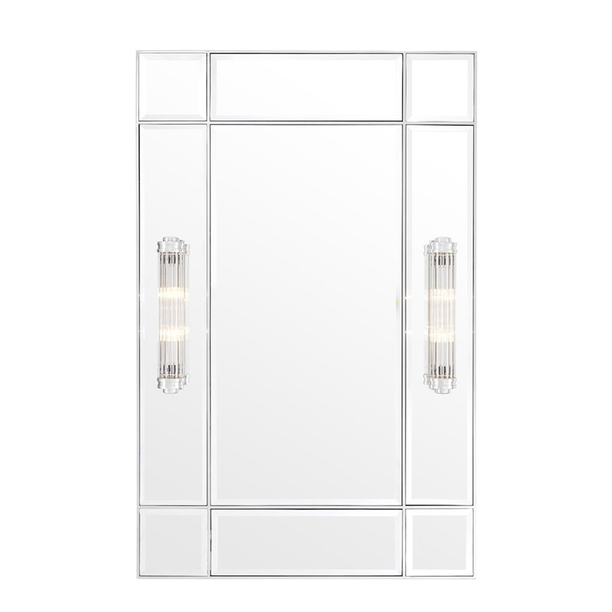Mirror Beaumont by Eichholtz in a nickel finish frame with bevelled mirror glass