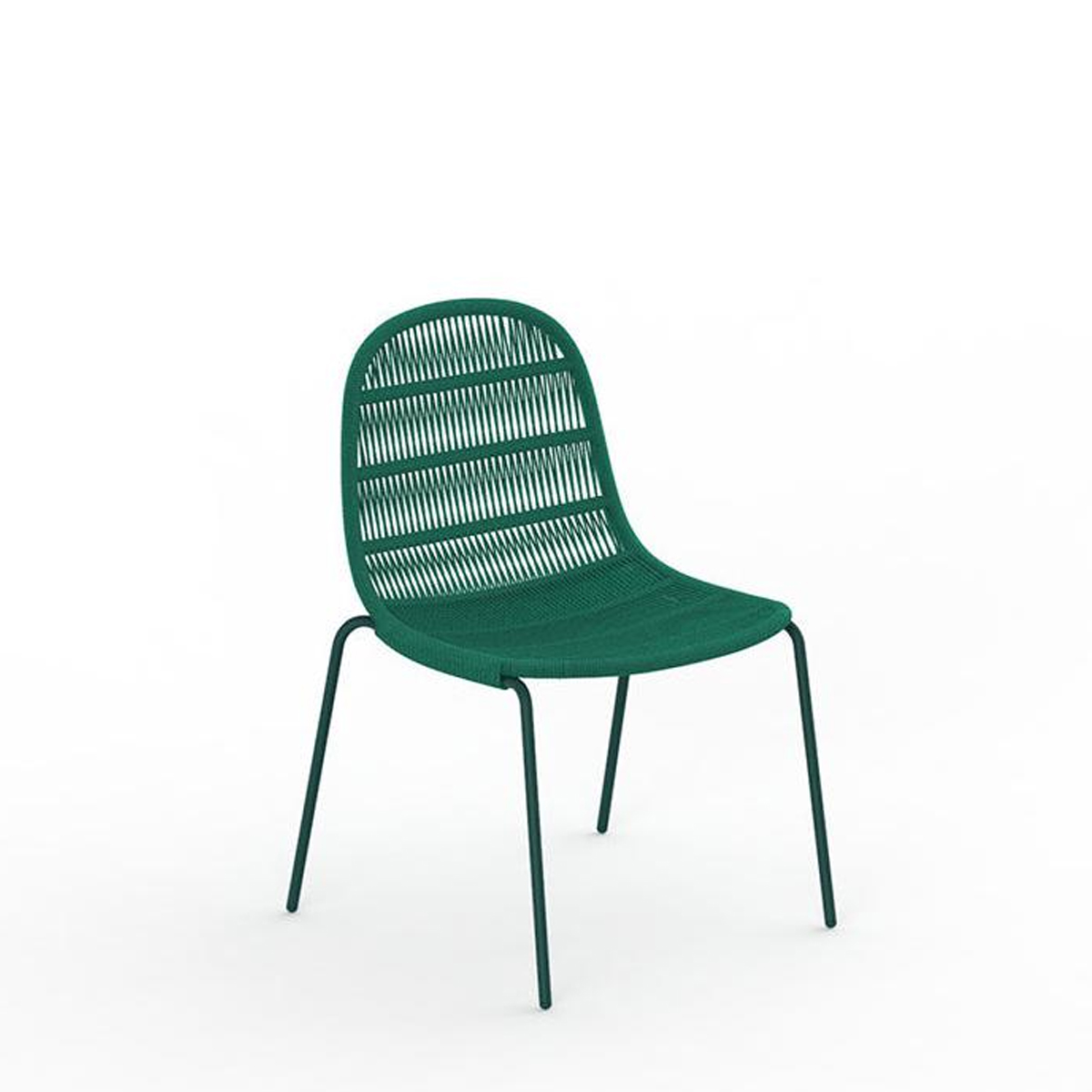 The Panama dining chair by Talenti in teal green.