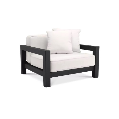 Powder coated aluminium frame with Sunbrella fabric Outdoor Chair Cap-Antibes by Eichholtz