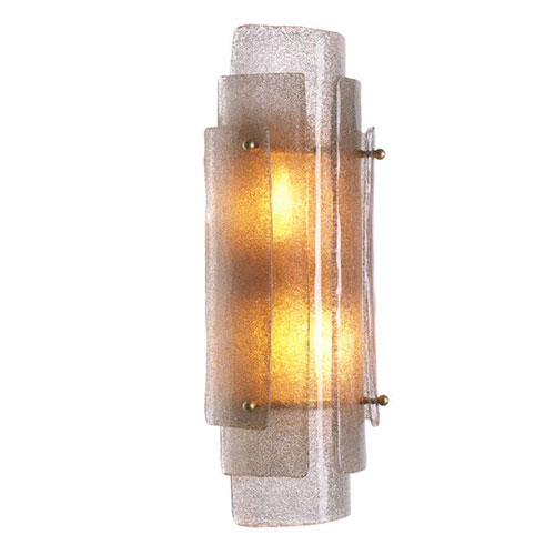 Wall Lamp Sylvester by Eichholtz in antique brass finish with layers of hand blown glass