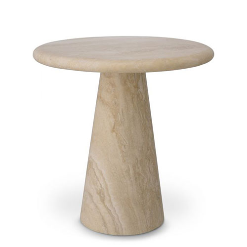 Designer Side Table Adriana S by Eichholtz in travertine