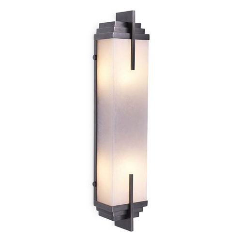 Wall Lamp Harman by Eichholtz in antique brass or bronze highlight finish with alabaster shade