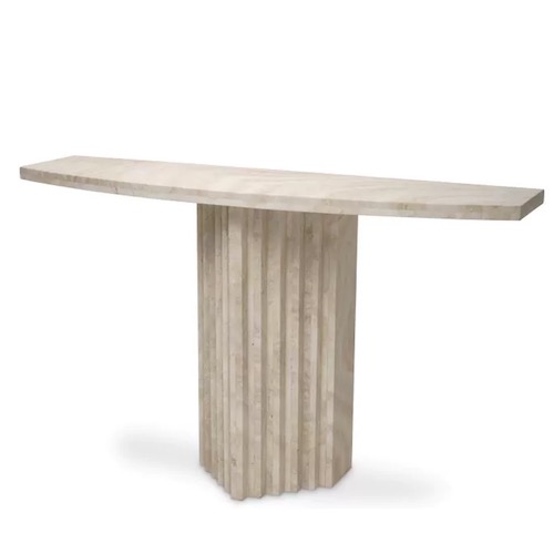 Designer Console Table Atzaro by Eichholtz travertine finish