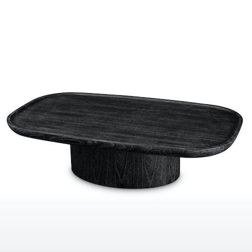 Designer Coffee Table Rouault by Eichholtz in charcoal grey veneer
