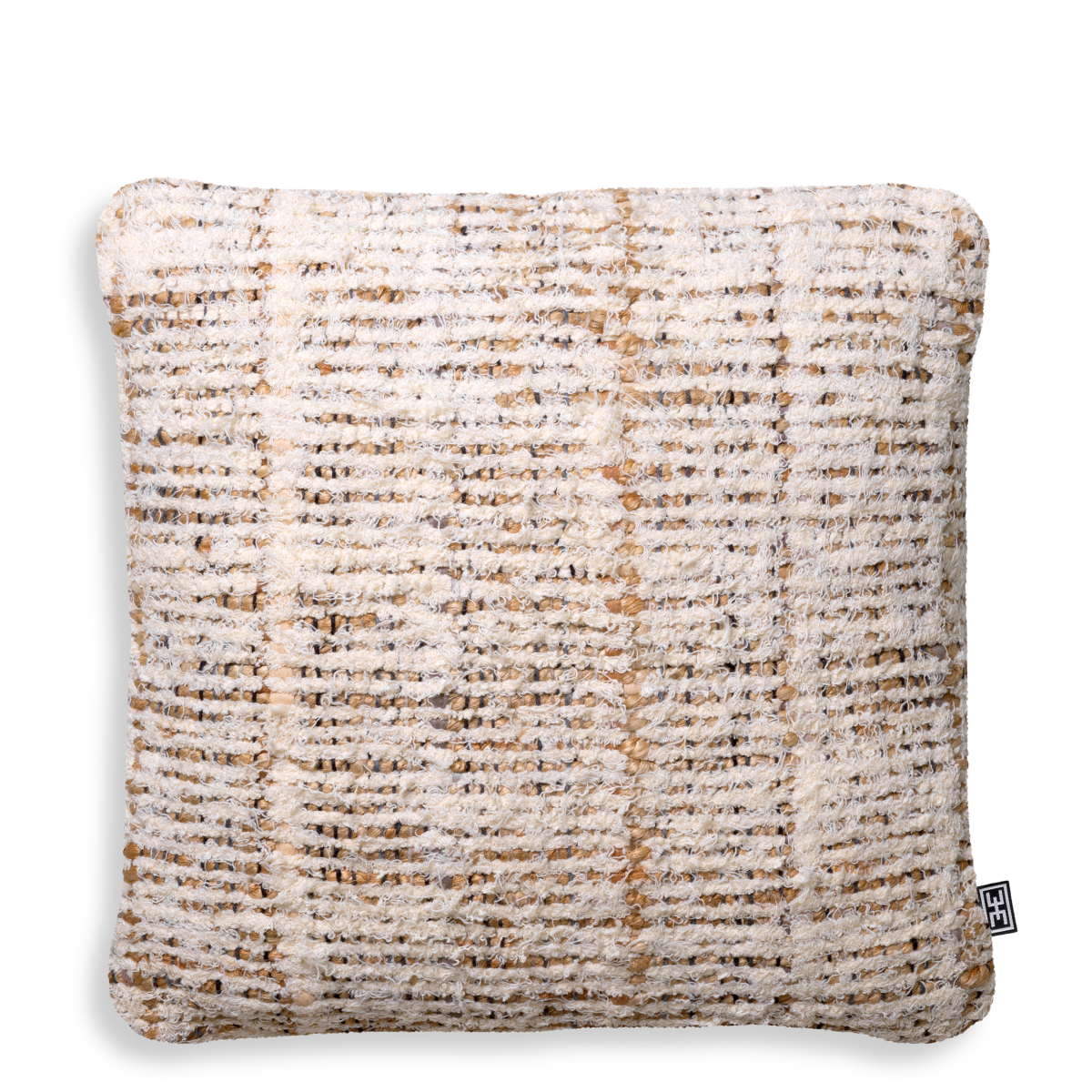 Ivory hand woven Amon S Cushion by Eichholtz