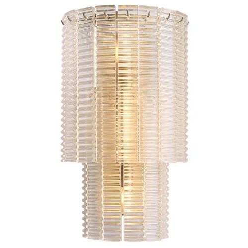 Luxurious Wall Lamp Imperial by Eichholtz in brushed brass finish with clear glass or brushed brass finish with smoke glass