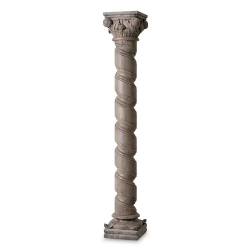 Beautifully crafted Column Veneto by Eichholtz in wood / antique finish
