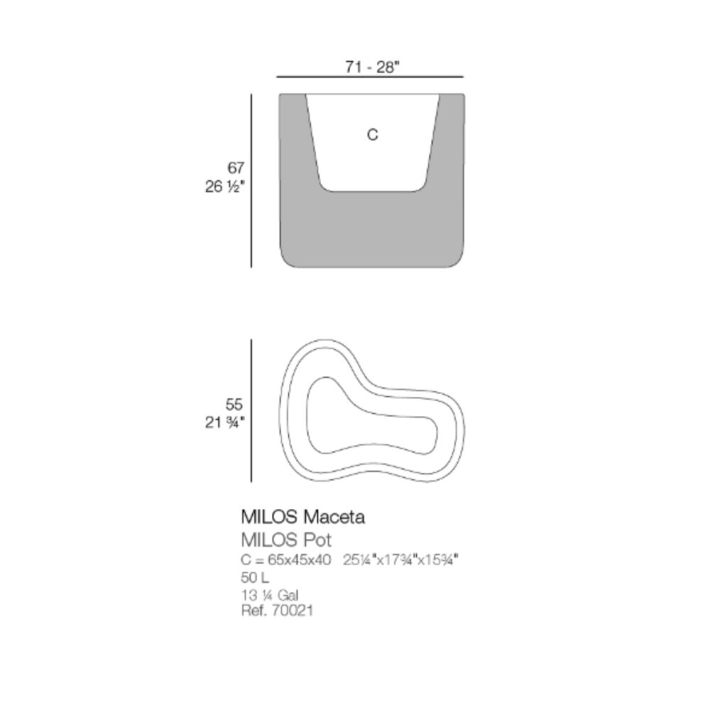 MILOS MEDIUM PLANTER <br/> By Vondom - Image 3